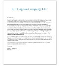K.P. Gagnon Company Letter of Reference